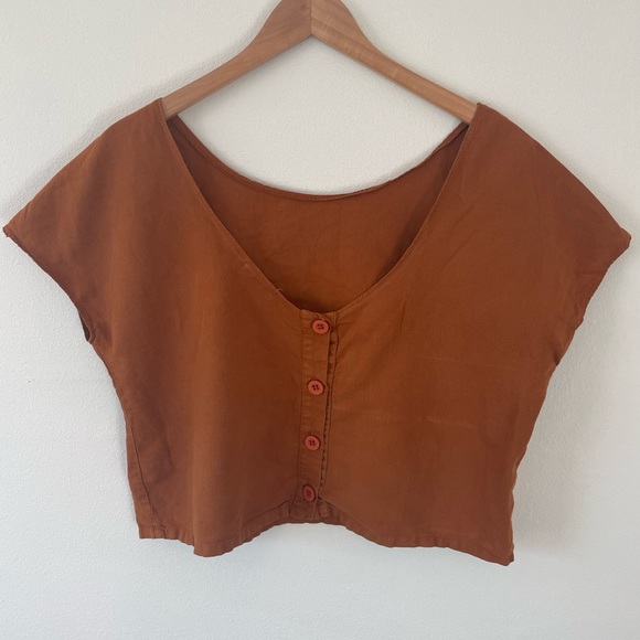 LACAUSA Tops - LACAUSA reversible blouse 🤎🧡